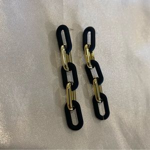 Lightweight black and gold earrings